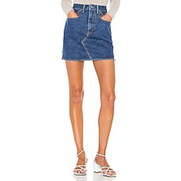 GRLFRND Denim Jean Mini Skirt GF43088501128 Odette G1128 Call It Love Blue Sz 27 - Picture 14 of 14